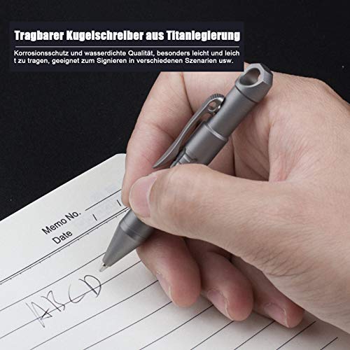 TISUR Titanium Bolt Action EDC Pocket Pen, Clip Style