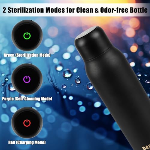 20oz Insulated Stainless Steel UV Purifying Water Bottle