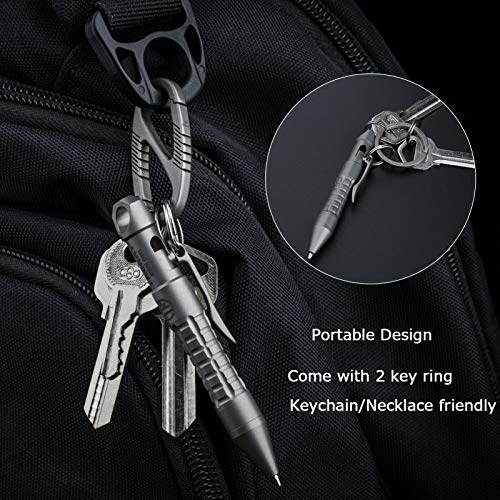 TISUR Titanium Bolt Action EDC Pocket Pen, Clip Style