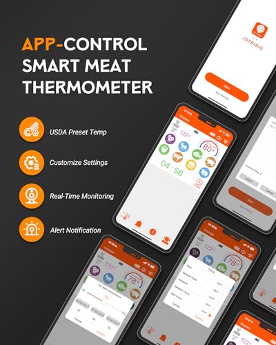 Smart Wireless Meat Thermometer for Indoor and Outdoor Cookouts
