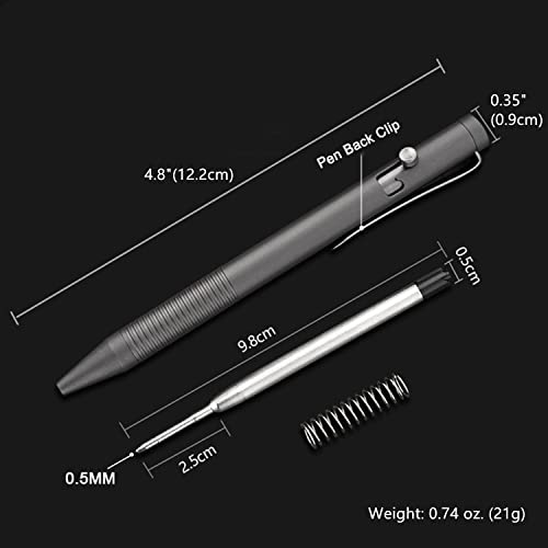 VIP Titanium Alloy Bolt Action Pen with 3 Refills