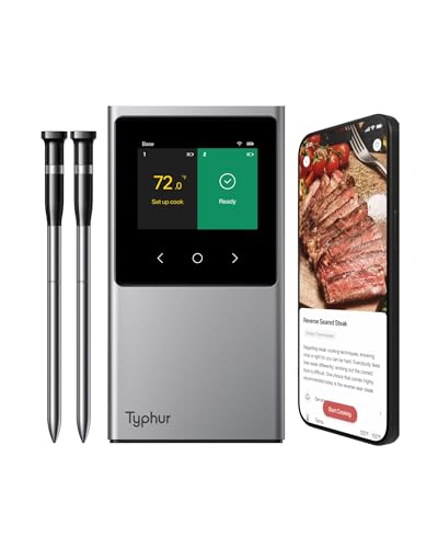 WiFi Meat Thermometer with 2 Probes | Smart BBQ, Grill, Kitchen