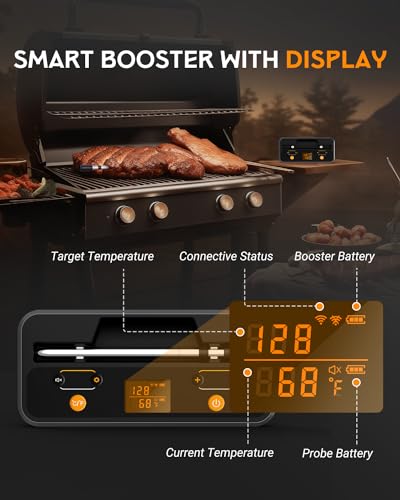Smart Wireless Meat Thermometer for Indoor and Outdoor Cookouts