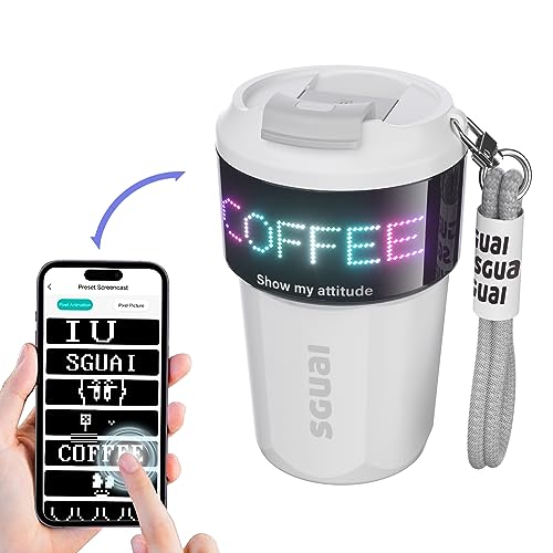SGUAI Smart Water Bottle/Coffee Cup, LED Display, APP Control