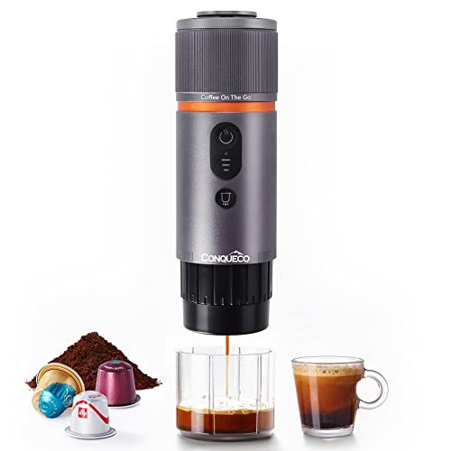 CONQUECO Portable Espresso Machine: 12v Car Coffee Maker