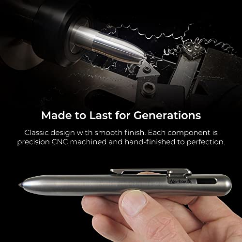 MARKSMITH Titanium Retractable Permanent Marker - Write Anywhere