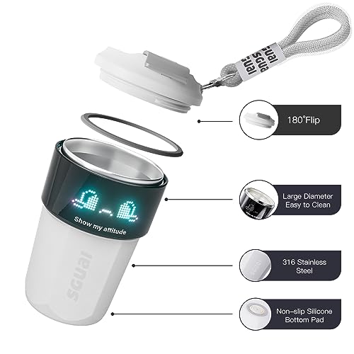 SGUAI Smart Water Bottle/Coffee Cup, LED Display, APP Control