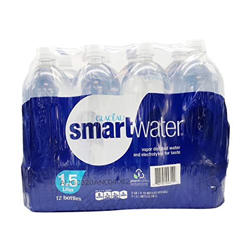 12 Pack GLACEAU Smart Water, 50.7 Fl Oz