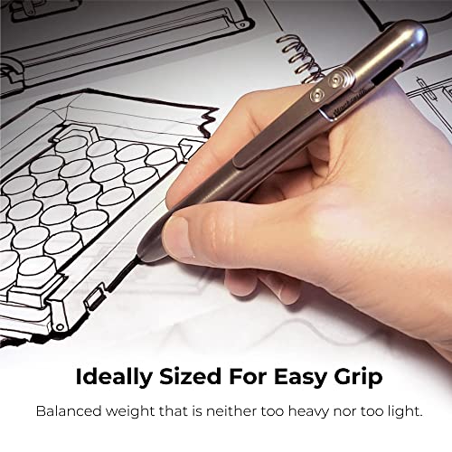 MARKSMITH Titanium Retractable Permanent Marker - Write Anywhere