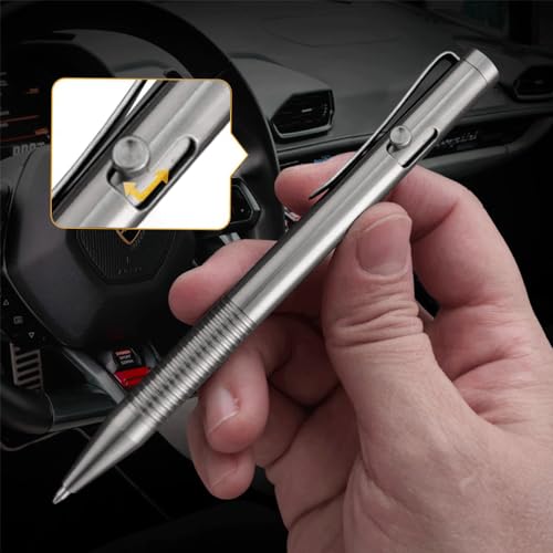 Titanium Bolt Action Pen with Stylus, Silver