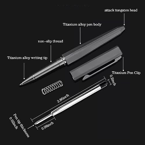 Titanium Ballpoint Pen with Cap: Luxury EDC Pen