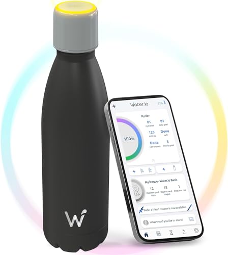 WATER.IO Smart Water Bottle - Track Intake, Stay Motivated