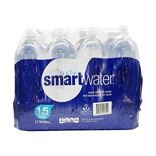 12 Pack GLACEAU Smart Water, 50.7 Fl Oz