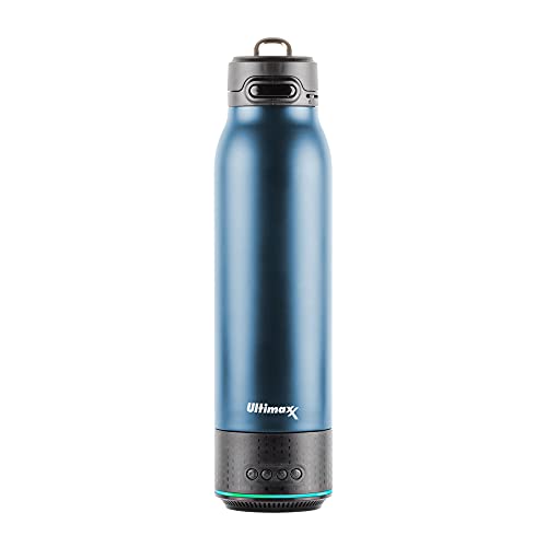 Ultimaxx Bluetooth Speaker Water Bottle - Steel Design + Lights
