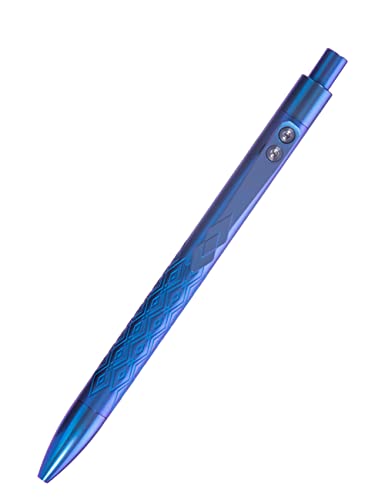 Blue 9TiEDC Titanium Stylish Metal EDC Pen Smooth