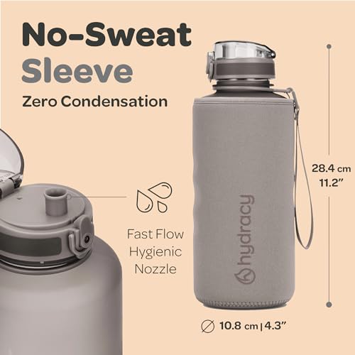 Hydracy 2L Water Bottle: Leakproof, Motivational Timeline