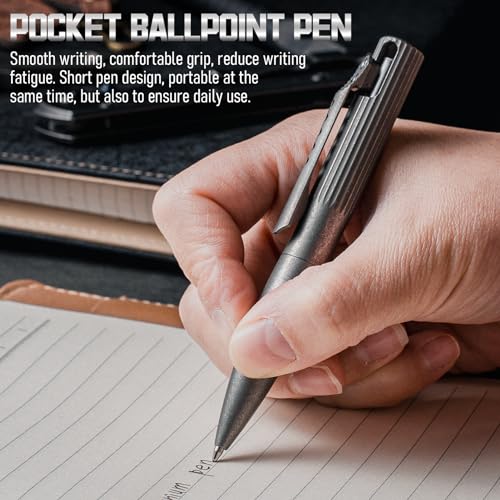 TIMULTI Titanium Bolt Action EDC Writing Pen, Metal Tactical