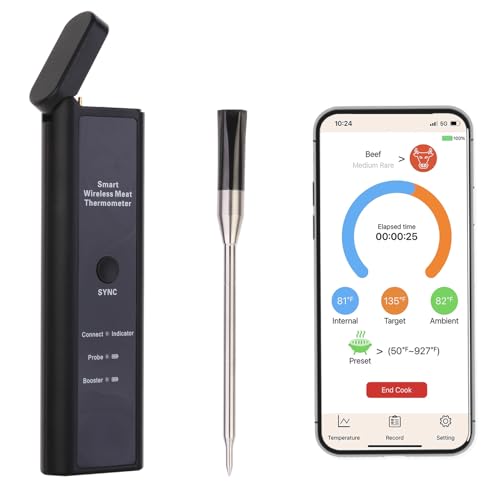 Pytozou Wireless Meat Thermometer with Smart APP Control