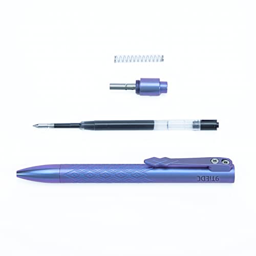 Blue 9TiEDC Titanium Stylish Metal EDC Pen Smooth