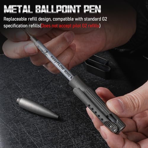 TIMULTI Titanium Bolt Action EDC Writing Pen, Metal Tactical