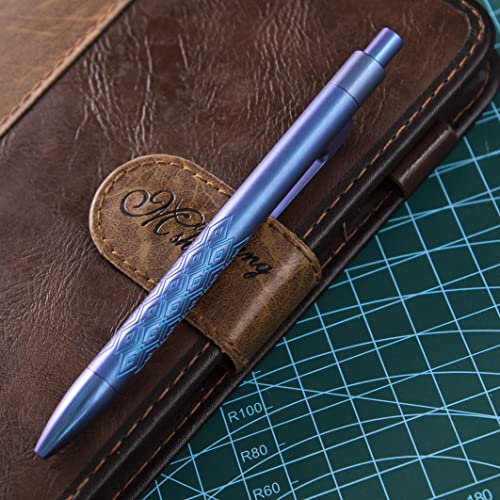 Blue 9TiEDC Titanium Stylish Metal EDC Pen Smooth