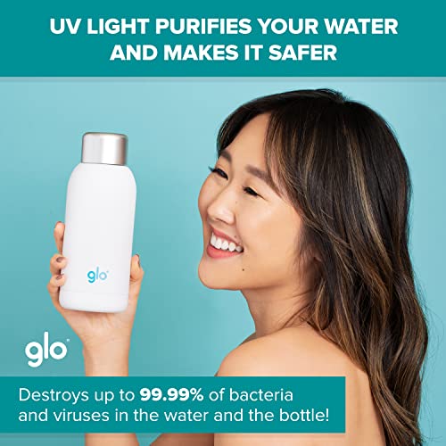 Glo UV Water Smart Bottle | Stainless Steel, BPA-Free