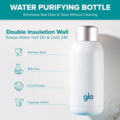 Glo UV Water Smart Bottle | Stainless Steel, BPA-Free