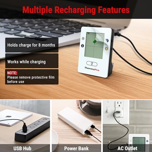 ThermoPro TP25 Smart Wireless Meat Thermometer, Bluetooth BBQ