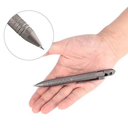 Titanium Bolt Action Pen with Tungsten Side