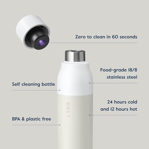 LARQ PureVis Stainless Steel Water Bottle - Self-Cleaning, Insulated