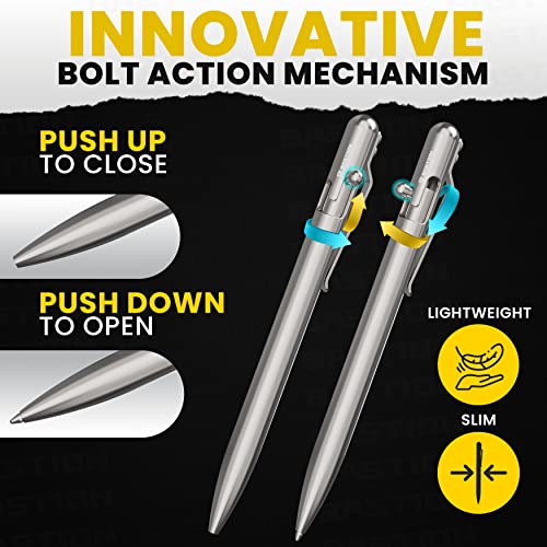 BASTION® Luxury Slim Bolt Action Pen - Titanium