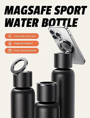 24oz Stainless Steel Magnetic Water Bottle for iPhone