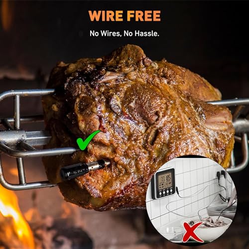 500FT Bluetooth Smart Meat Thermometer for BBQ Cooking