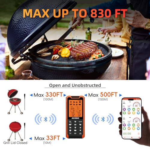 Wireless Meat Thermometer with 2 Probes, Smart Control