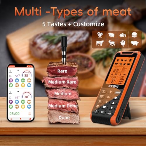 Wireless Meat Thermometer with 2 Probes, Smart Control