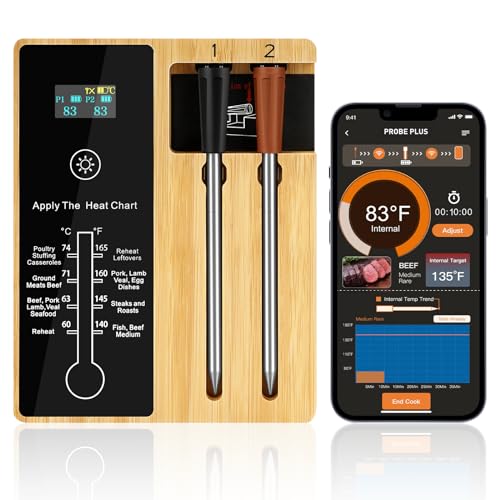 Long Range Bluetooth Meat Thermometer for Grilling BBQ