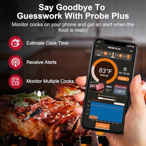 Long Range Bluetooth Meat Thermometer for Grilling BBQ