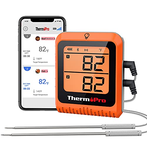 Smart Rechargeable BBQ Thermometer with Dual Probes