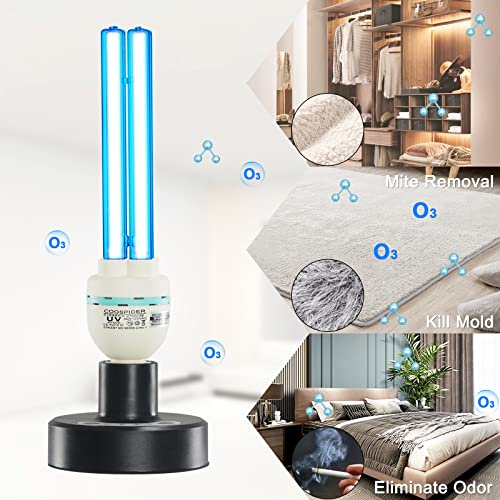 COOSPIDER UV Lamp with Remote Control and Base