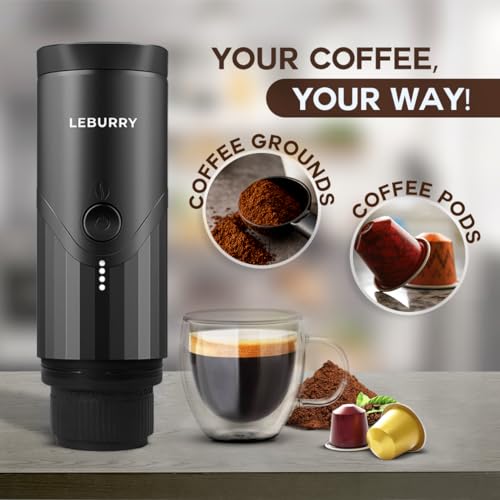 Portable Espresso Maker for Coffee Grounds & Capsules