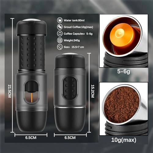 Mini Portable Espresso Maker for Travel and Camping