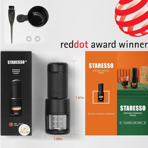 STARESSO Portable Espresso Maker: 2 in 1 for Travel