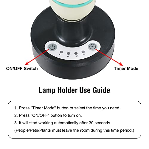 COOSPIDER UV Lamp with Remote Control and Base