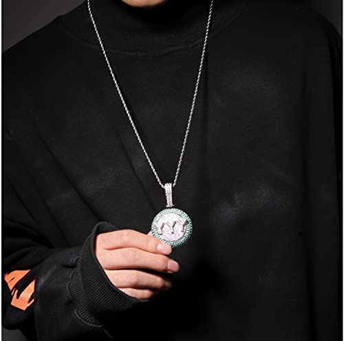 Custom Rotating Letter Pendant Chain with Initials & Numbers