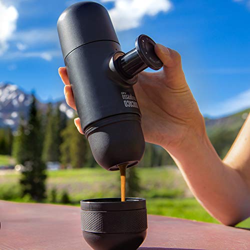 Portable espresso maker for Nespresso capsules, manual operation