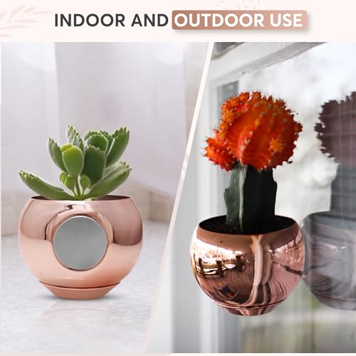 Rose Gold MagPot - Self-Adhesive Magnetic Plant Pot