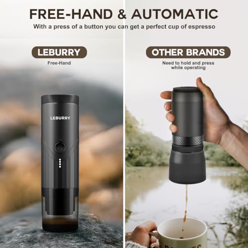 Portable Espresso Maker for Coffee Grounds & Capsules