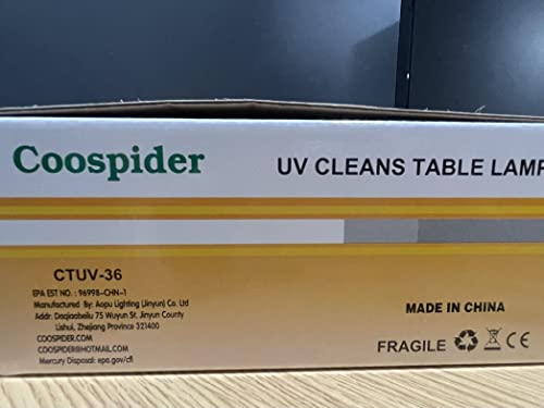 COOSPIDER UV Lamp with Remote Control and Base