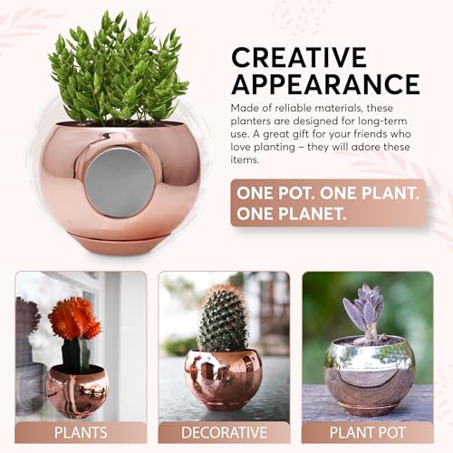 Rose Gold MagPot - Self-Adhesive Magnetic Plant Pot