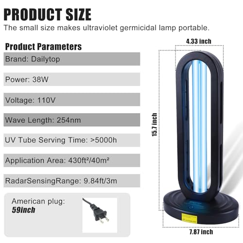UV Light Sanitizer - 3-Speed Timing, Remote Control